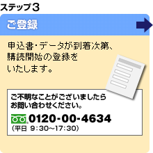 ステップ3：ご登録