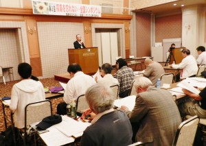 被災地の議員が切り捨て政策を報告した全国シンポ＝７月11日、福島市。（撮影／藍原寛子）