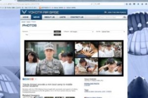 米空軍横田基地のホームページより。中学生との「交流」の様子が報告されている。