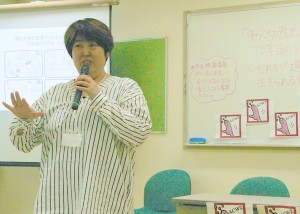 働く女性の全国センター代表の栗田隆子さん。８月28日、埼玉県嵐山町。（撮影／小林蓮実）